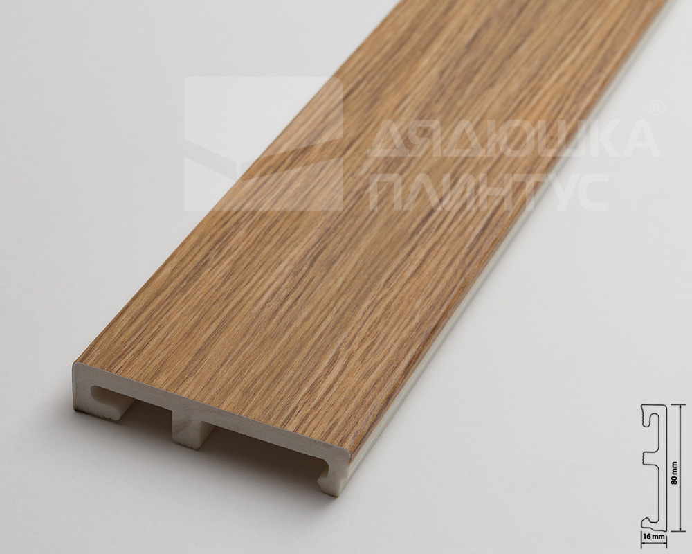 Плинтус напольный Salag Alpha 80 КП Мятный Дуб 2,4м