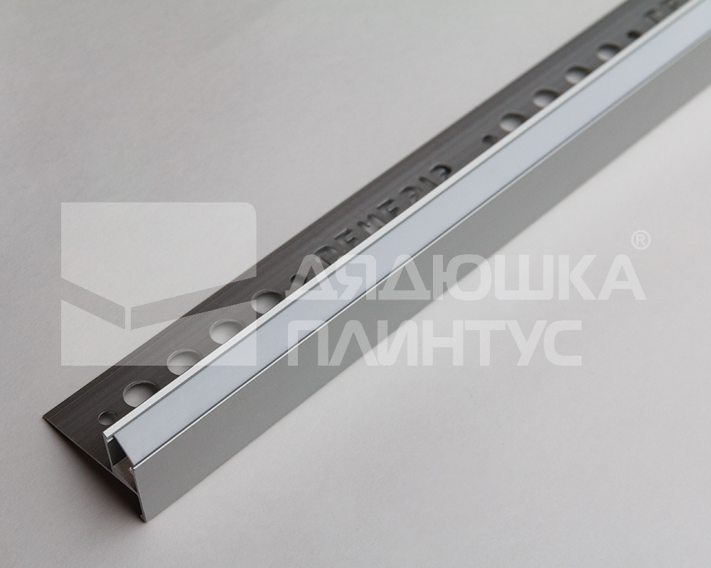 Профиль для ступени Genesis LED NLD118.81 11х22 2,8м Серебро матовое
