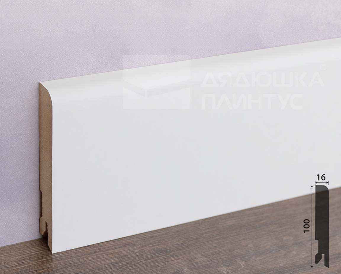 Плинтус МДФ Лука Пл 100-1МДФ.2700.24116 Белый