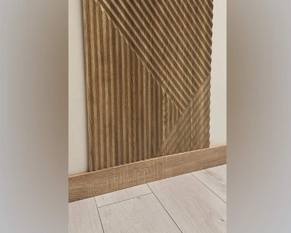 Плинтус напольный Salag Alpha 80 Массив Дуба 2,4м