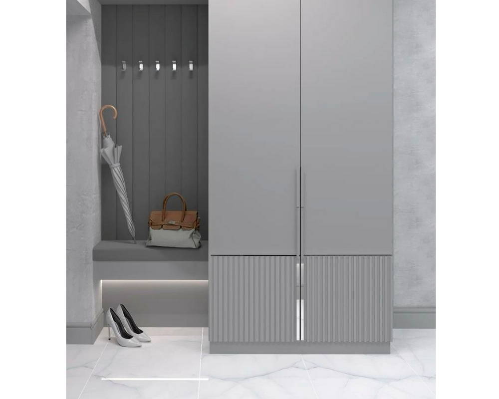 Плинтус ПВХ Рико Колор HSP 80 мм Белый под покраску