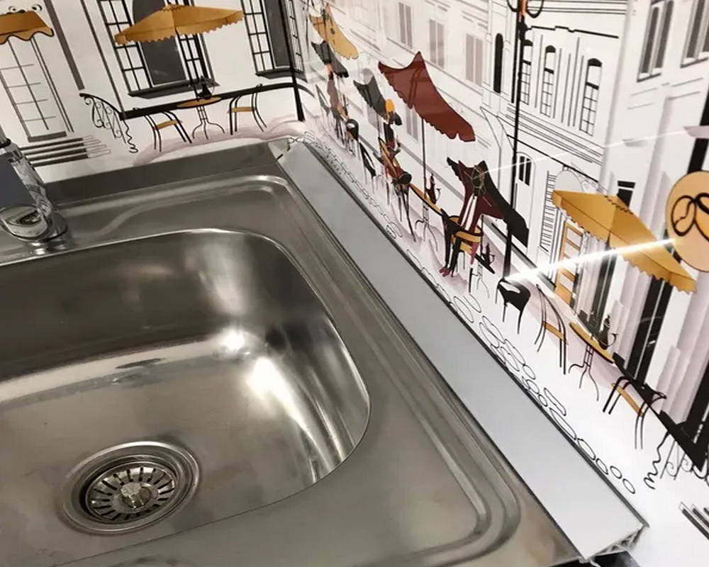 Плинтус для столешниц гладкий Алюминий 25*25мм 3,05м. Серебро