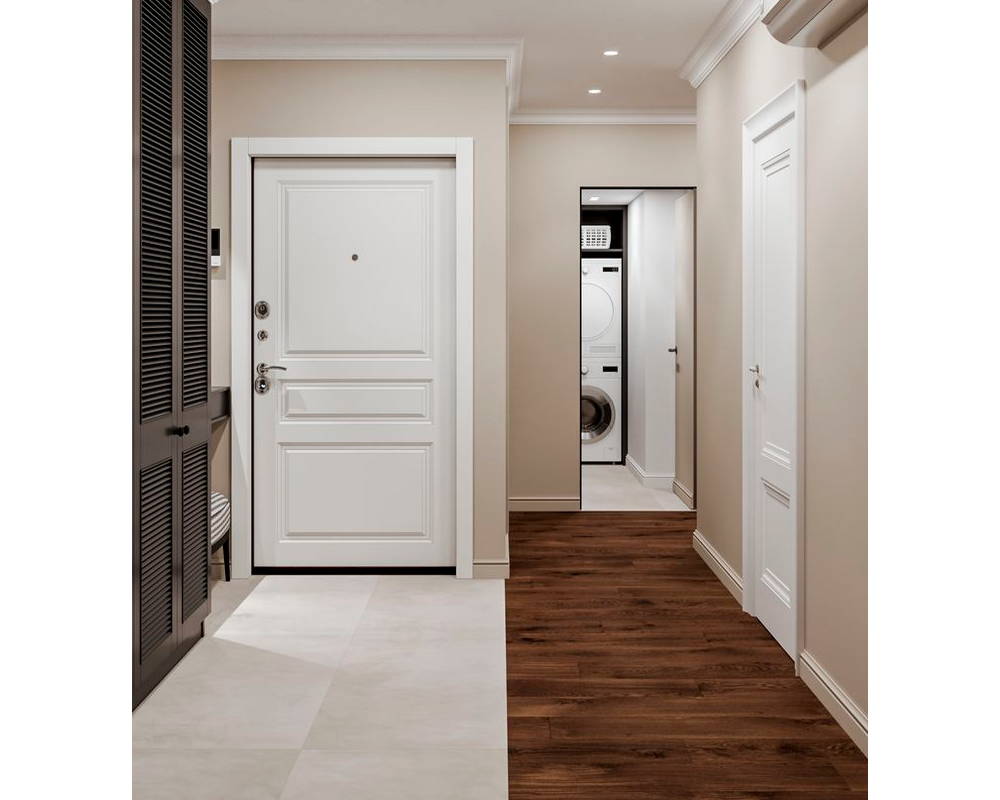 Плинтус ПВХ Рико Колор HSP 80 мм Белый под покраску