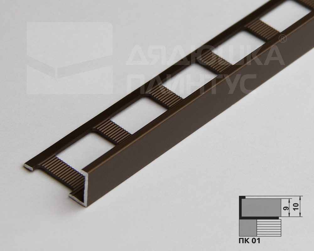 Профиль окантовочный ПК 01.2700.204л Бронза